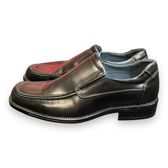 Bruno Marc | Shoes | Bruno Marc Size 75 Goldman2 Slip On Leather Lined  Square Toe Dress Loafers | Poshmark